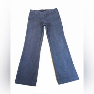 J.Crew Corduroy Chino Pants Womens 4 Gray Wide Leg Pockets Business Casual